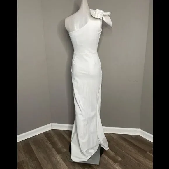 NWT Chiara Boni La Petite Robe Gosia One-Shoulder Gown SIZE US4 $995 - Picture 8 of 9